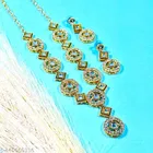 Premium Quality Kundan Jewellery Set for Women, Gold