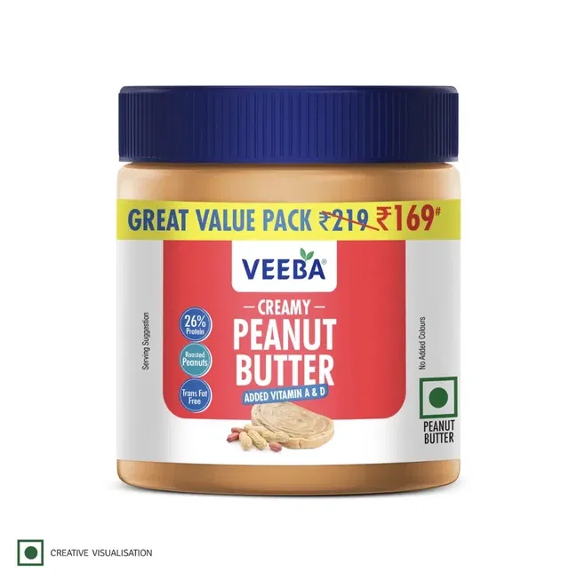 वीबा पीनट बटर क्रीमी 320 g (जार)