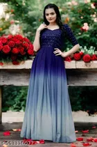 Colorblocked Georgette Kurti for Women 