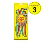 Chupa Chups Sour Belt Mixed Fruit Flavour Soft & Chewy Toffee 3X57.6 g (Pack Of 3)