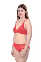 Pibu वीमेन कॉटन ब्रा पैंटी सेट 