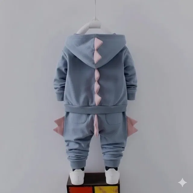 Hosiery Clothing Set for Kids (Grey, 0-1 Years)