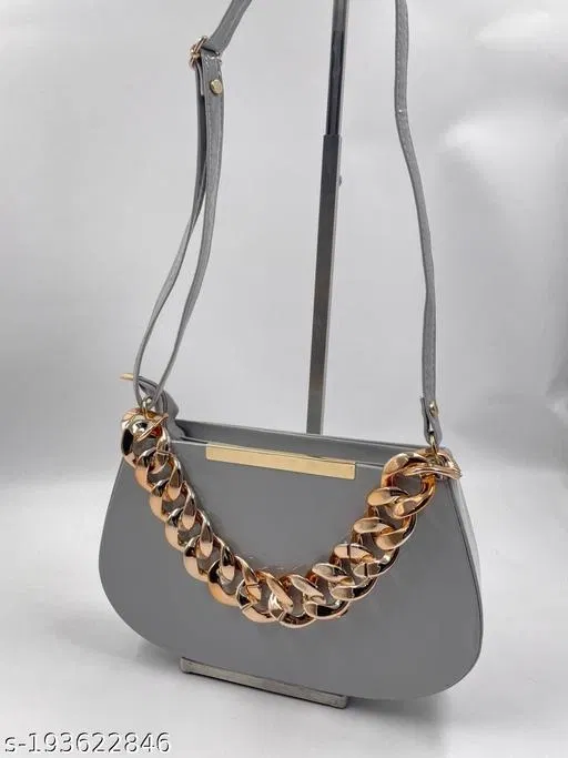 Stylish Sling Bag for Women (Grey, 600 g)