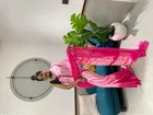 Chinon Prizma Printed Ready To Wear One Minute Saree for Women 