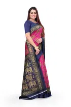 शारदा क्रिएशन आर्ट सिल्क प्रिंटेड साड़ी विद ब्लाउज 