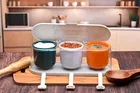 Testy 3 Grid Seasoning Masala Box with Spoon