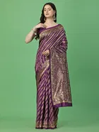 Pure Silk Woven Printed Saree for Women 