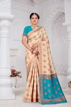 Kanjeevaram Silk Zari Woven Saree for Women 