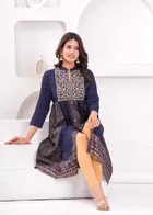 Rayon Floral Print Women's Kurta with Pant Set 