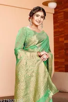 Organza Zari Woven Saree for Women 