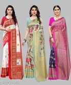 Art Silk Saree for Women, Pack of 3 