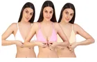 Cotton Blend Solid Front Open Bras for Women 