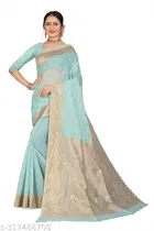 Chanderi Cotton Zari Woven Saree for Women 