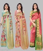 Art Silk Festive Saree for Women, Pack of 3 