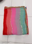 Chiffon Colorblocked Saree for Women 