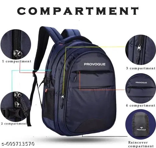 Polyester Backpack for Men & Women, Blue