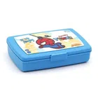 GLUMAN Frozen Series Flip Slim Spiderman Clip lock lid Lunch Box with Spork (600 ml + 200 ml, Set of 1)