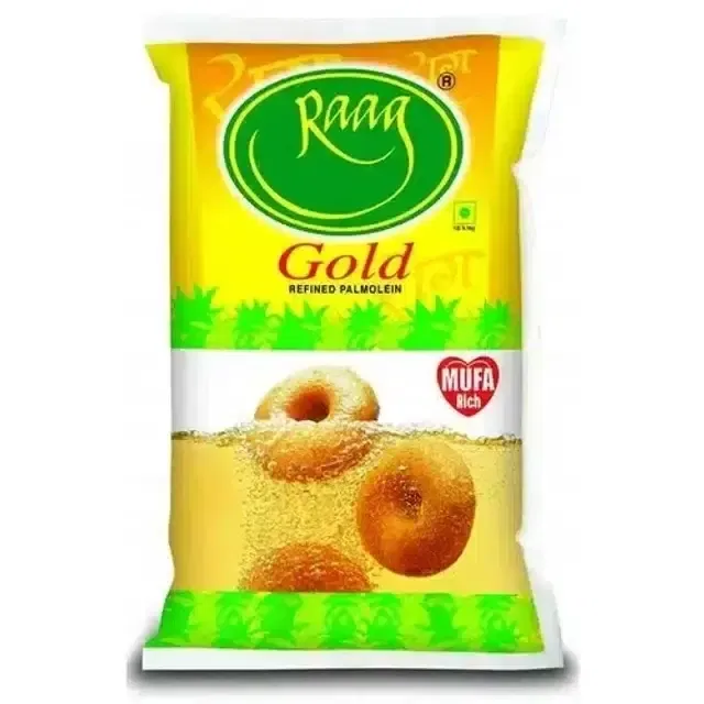 राग गोल्ड पामोलीन रिफाइंड ऑइल 650 g (पाउच)