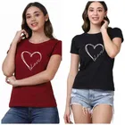 Round Neck Printed T-Shirt for Women & Girls 
