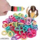 Polyester Mini Rubber Band for Women, Multicolor, Pack of 100