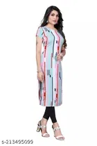 Crepe Printed Kurti for Women 
