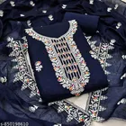 Chanderi Cotton Embroidered Unstitch Dress Material for Women 