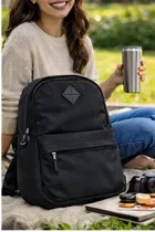 Classic Black Casual Laptop Backpack for Men & Women