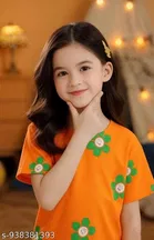 Cotton Blend Night Suit for Girls 