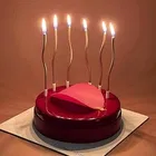 Happy Birthday Printed Pastel Color Candle with Holder for Birthday Cake 