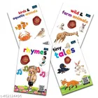 For Little Readings Library Book Of - Set Of 4 Books - Birds & Aquatic Animals , Wild & Farm Animals , Rhymes , Tiny Tales For Kids Hardcover,