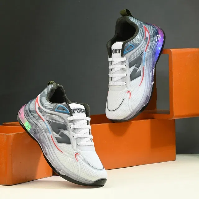 Lightning Sneakers for Kids (Black & White, 12 c)