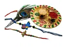 Combo of 2 Pcs Rakhi with 4.5 inch Plate 