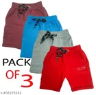 Cotton Shorts for Boys (Multicolor, 12-18 Months) (Pack of 3)