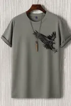 Round Neck Printed T-shirt for Men 