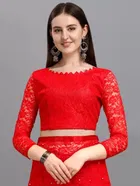 Net Solid Saree for Women 