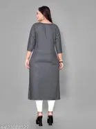 Solid Embroidered A-line Kurti for Women, Pack of 2 