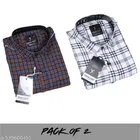 Polycotton Checked Shirts for Men, Multicolor 