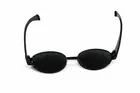 Vintage Oval Metal Sunglasses for Women ,Black