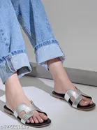 Shoetopia Flat Silver Size 7.0