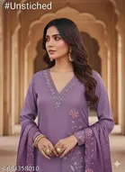 Silk Blend Punjabi/All Over Suits for Women 