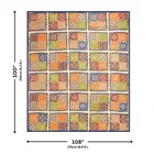 Jaipuri Cotton Double Bedsheet with 2 Pillow Covers | 80x90 Inch | Check Block Print | Traditional Rajasthani Print