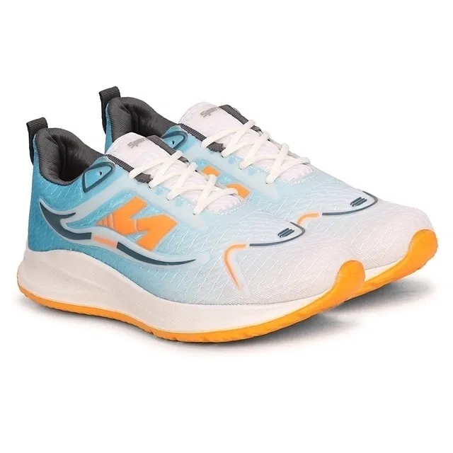 We Shine Sports Shoes for Men (Sky Blue & Orange, 7)