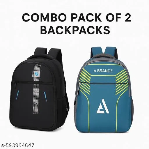 Polyester Backpack for Men & Women, Black
