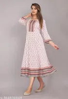 Anarkali Rayon Solid Kurti for Women 