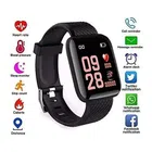 ID116 Plus Bluetooth Fitness Smart Watch for Unisex (Black)