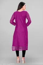 Net Kurti for Women,  Purple  