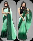 Georgette Solid Sarees for Women 