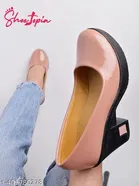 Patent Leather Round Toe Heel Sandals for Women 