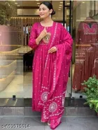 Printed Bamboo Kurta Set for Women 