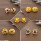 Stylish Antique Gold Plated Party Wear Stud Earrings